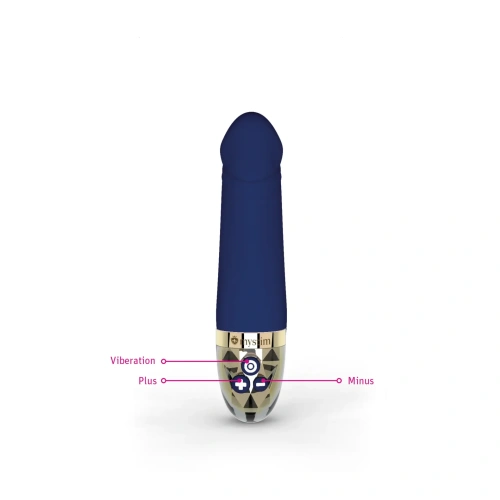 Mystim Real Deal Neil Blue - перезаряжаемый вибратор для точки G, 16.5х3.6 см (синий)